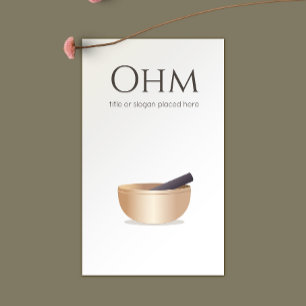 Tibetian Singing Bowl Spirituele Healer Visitekaartje