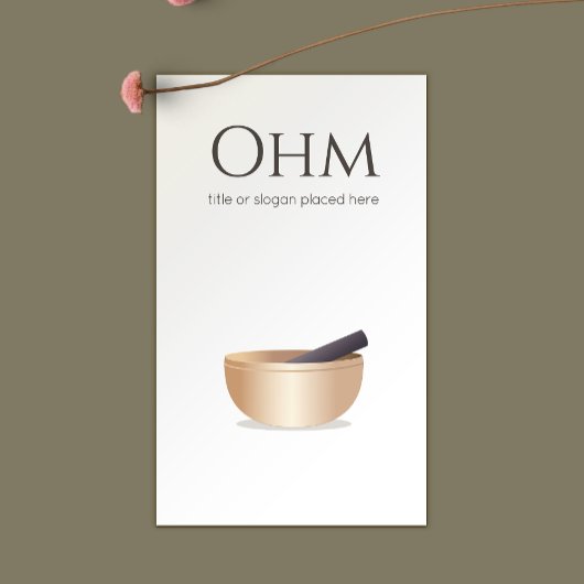 Tibetian Singing Bowl Spirituele Healer Visitekaartje