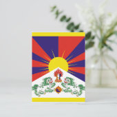tibetvlag briefkaart (Staand voorkant)