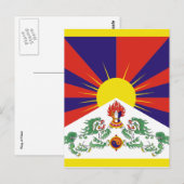 tibetvlag briefkaart (Voorkant / Achterkant)