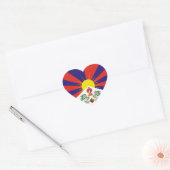 tibetvlag hart sticker (Envelop)