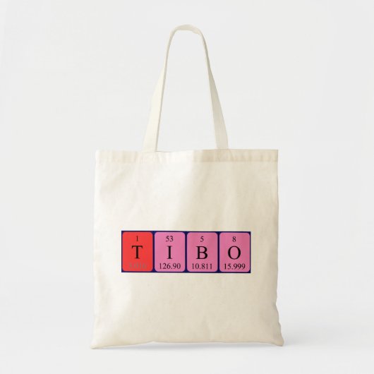 Tibo periodieke lijstnaam canvas tas (Voorkant)