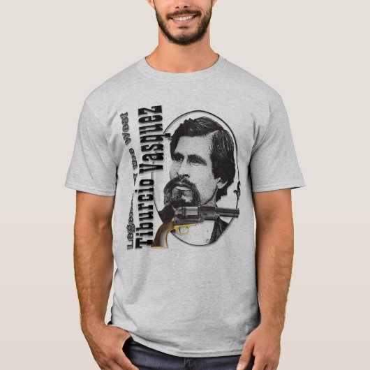 Tiburcio Vásquez Legendary Bandido T-shirt (Voorkant)
