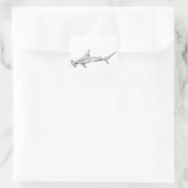 Tiburon martillo - Hamerhaai Vierkante Sticker (Tas)