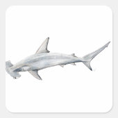 Tiburon martillo - Hamerhaai Vierkante Sticker (Voorkant)