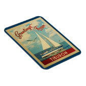 Tiburon Sailboot Vintage Travel California Magneet (Rechterzijde)