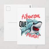 TIBURON ZEGGEN QUE PEDO, HAAI, WAT ER AAN DE HAND BRIEFKAART (Voorkant / Achterkant)