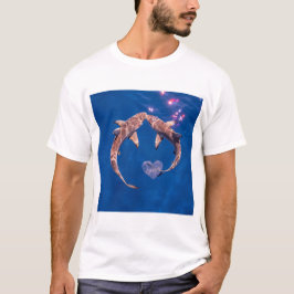 Tiburones blancos enamorados t-shirt