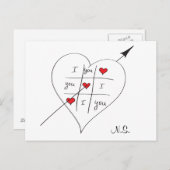 Tic Tac Love Toe Briefkaart (Voorkant / Achterkant)