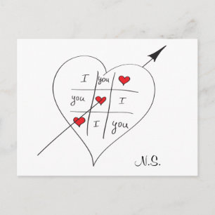 Tic Tac Love Toe Briefkaart