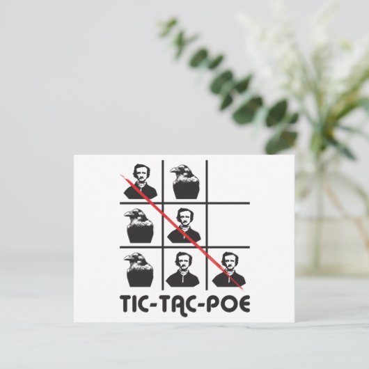 TIC-TAC-POE BRIEFKAART (Staand voorkant)