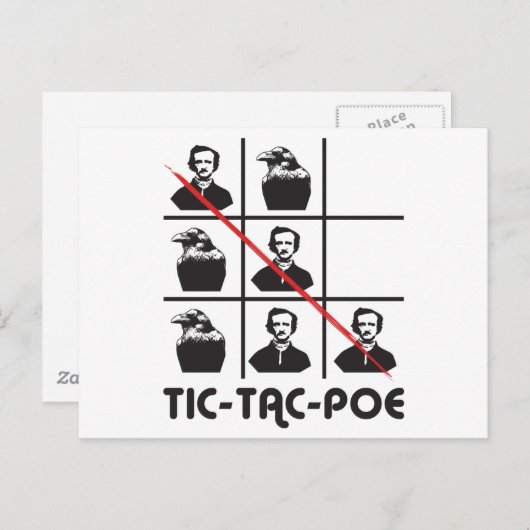 TIC-TAC-POE BRIEFKAART (Voorkant / Achterkant)