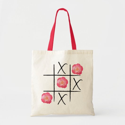 Tic-Tac-Rose-Tas Tote Bag (Voorkant)