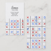 Tic tac-teen-patroon visitekaartje (Voorkant / Achterkant)