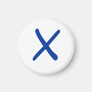 Tic Tac Toe 1-1/4-inch Fridge Magnet "X"
