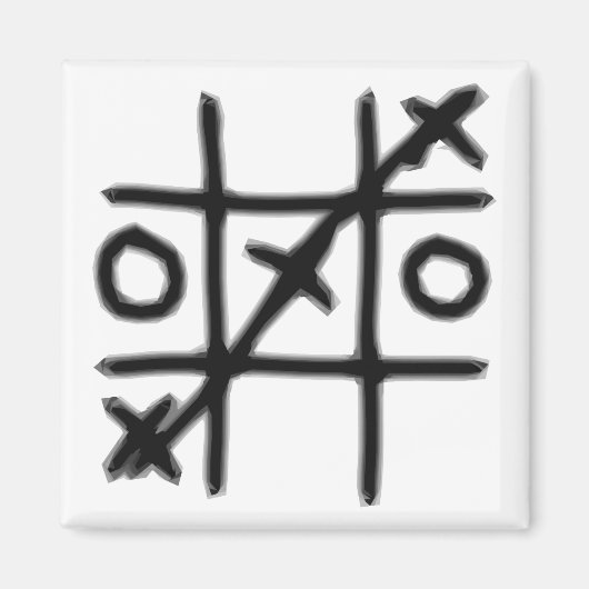 Tic Tac Toe - 3 in rij Magneet (Voorkant)