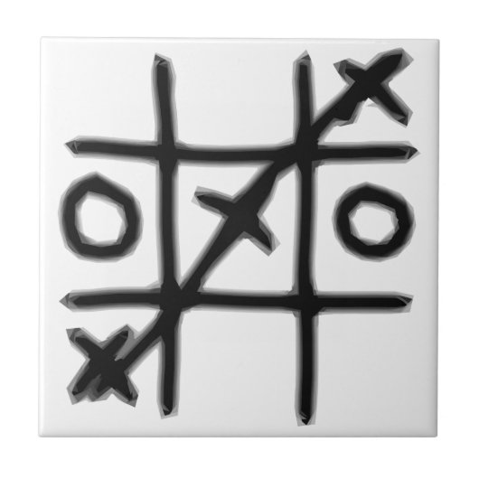 Tic Tac Toe - 3 in rij Tegeltje (Voorkant)