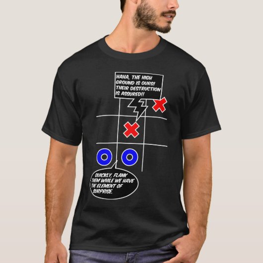 Tic Tac Toe Battlefield T-shirt (Voorkant)