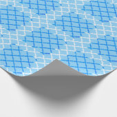 Tic Tac Toe (blauw) Pattern Cadeaupapier (Hoek)