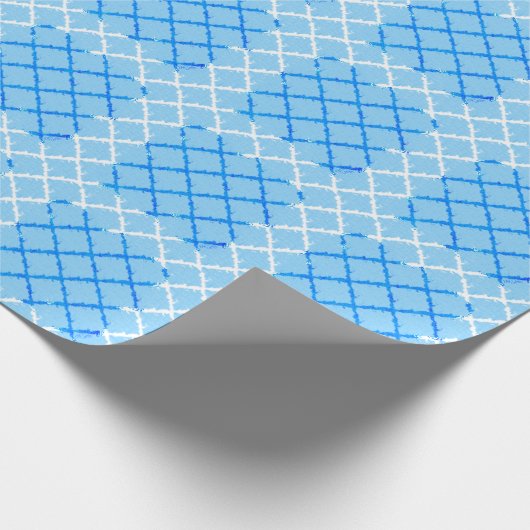 Tic Tac Toe (blauw) Pattern Cadeaupapier (Hoek)