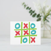 Tic-tac-toe Briefkaart (Staand voorkant)