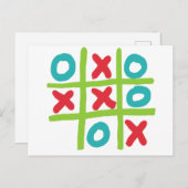 Tic-tac-toe Briefkaart (Voorkant / Achterkant)