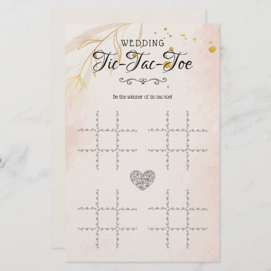 Tic-Tac-Toe Decoratief Tafel (Voorkant / Achterkant)