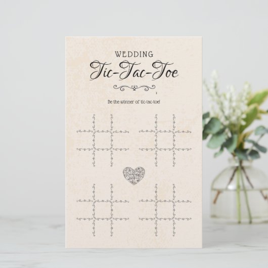 Tic-Tac-Toe Decoratief Tafel Rustic (Staand voorkant)
