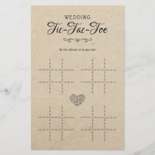 Tic-Tac-Toe Decoratief Tafel Rustic
