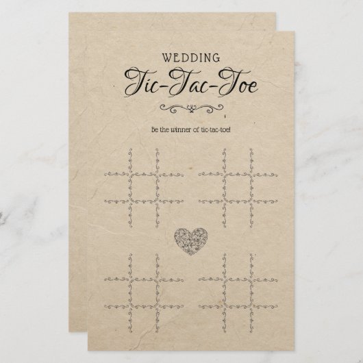 Tic-Tac-Toe Decoratief Tafel Rustic (Voorkant / Achterkant)