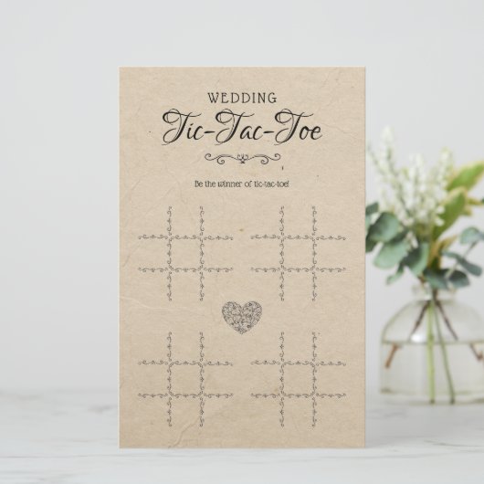 Tic-Tac-Toe Decoratief Tafel Rustic (Staand voorkant)