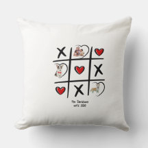 Tic-Tac-Toe Familie Kussen met Foto's