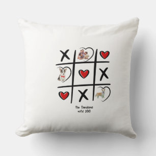Tic-Tac-Toe Familie Kussen met Foto's