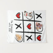 Tic-Tac-Toe familiefoto Wandkleed (Voorkant (horizontaal))