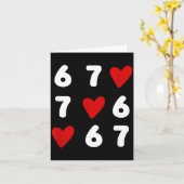 Tic Tac Toe Funny Valentines Day 67 Meme Six Seven Kaart (Gele Bloem)