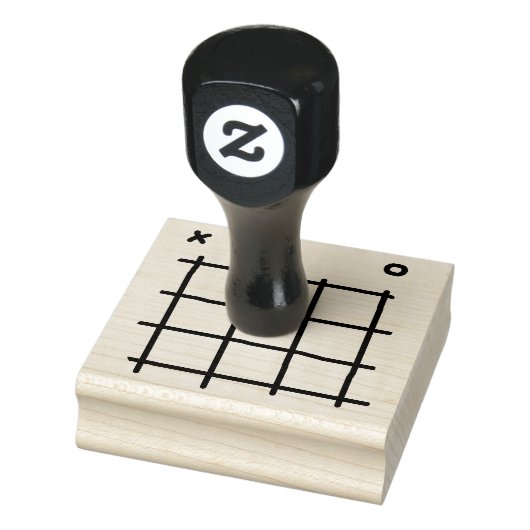 Tic Tac Toe Game versie 1 Rubberstempel (Stempel)