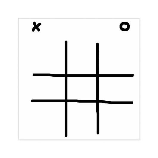 Tic Tac Toe Game versie 2 Rubberstempel (Afrduk)