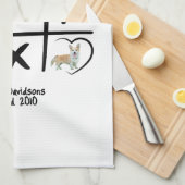 Tic-Tac-Toe gepersonaliseerde foto Theedoek (Quarter Fold)