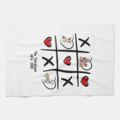 Tic-Tac-Toe gepersonaliseerde foto Theedoek (Horizontaal)