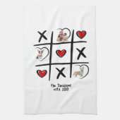 Tic-Tac-Toe gepersonaliseerde foto Theedoek (Verticaal)