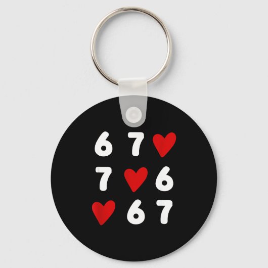 Tic Tac Toe Grappige Valentijnsdag 67 Meme Zes Zev Sleutelhanger (Voorkant)