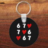Tic Tac Toe Grappige Valentijnsdag 67 Meme Zes Zev Sleutelhanger (Voorkant)