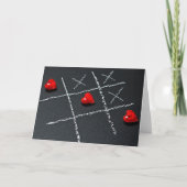 Tic Tac Toe Harten Schattige Valentijnsdag  Feestdagen Kaart (Voorkant)