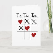 Tic Tac Toe Harten Valentijnsdag Jubileum Kaart (Voorkant)