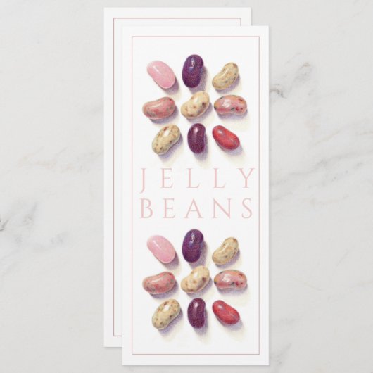 TIC TAC TOE JELLY BEANS 4x9.25 Platte Kaart (Voorkant / Achterkant)