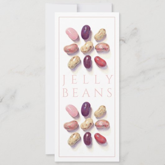 TIC TAC TOE JELLY BEANS 4x9.25 Platte Kaart (Voorkant)