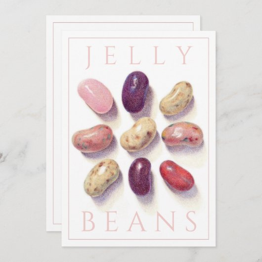 TIC TAC TOE JELLY BEANS 5x7 Platte Kaart (Voorkant / Achterkant)