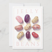 TIC TAC TOE JELLY BEANS 5x7 Platte Kaart