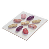 TIC TAC TOE JELLY BEANS 6 "Vierkante keramische Te Tegeltje (Zijkant)