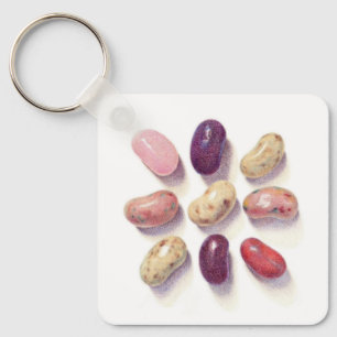 TIC TAC TOE JELLY BEANS Aluminium Square Sleutelha Sleutelhanger